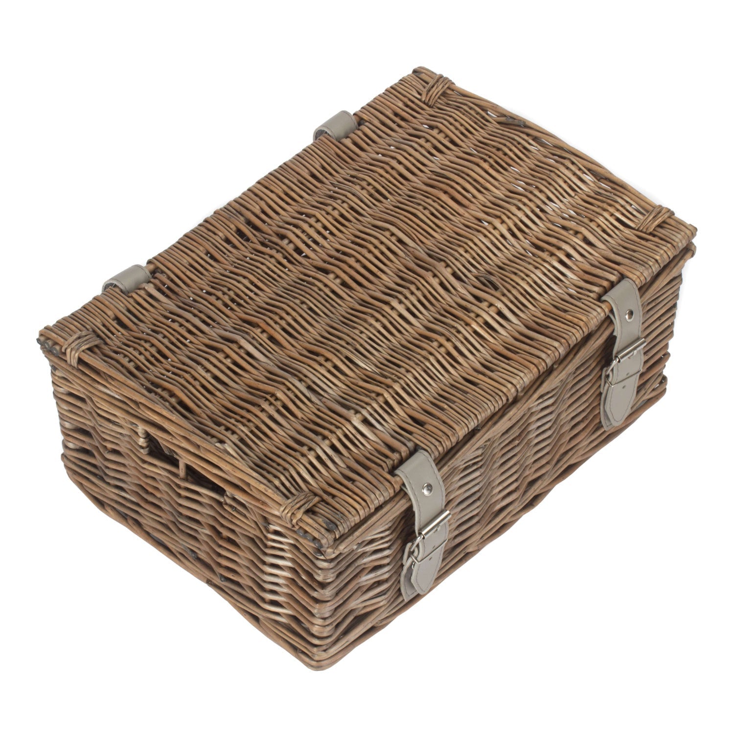 14 Inch Antique Wash Wicker Hamper Basket - Unlined - REGN