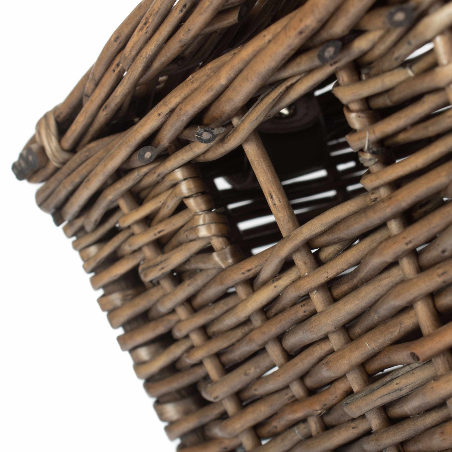 14 Inch Antique Wash Wicker Hamper Basket - Unlined - REGN