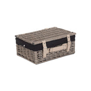 14 Inch Antique Wash Willow Hamper with Black Lining - REGN