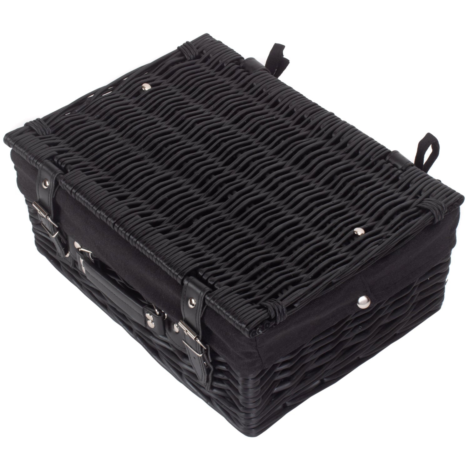 14 Inch Black Willow Hamper with Black Lining - REGN