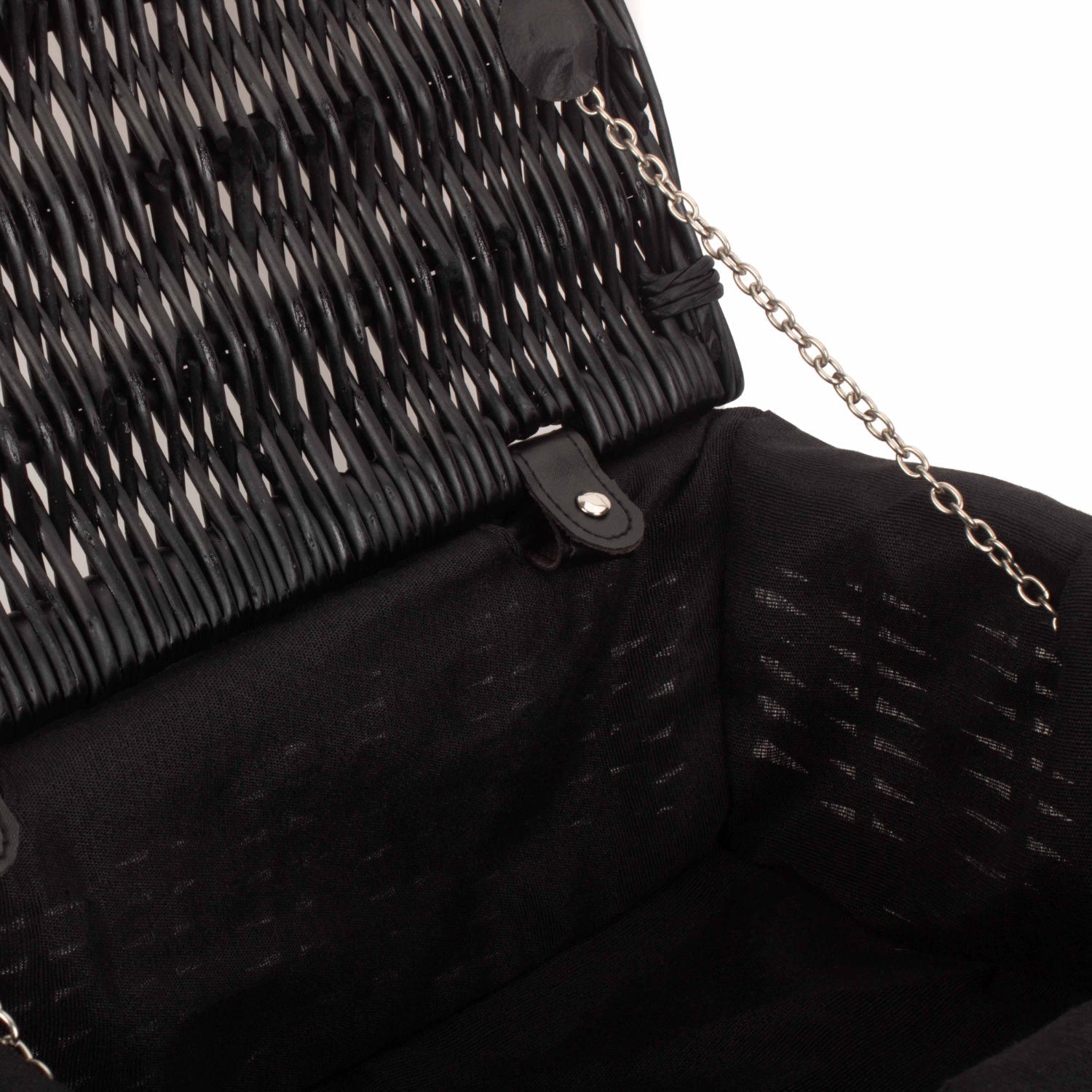 14 Inch Black Willow Hamper with Black Lining - REGN