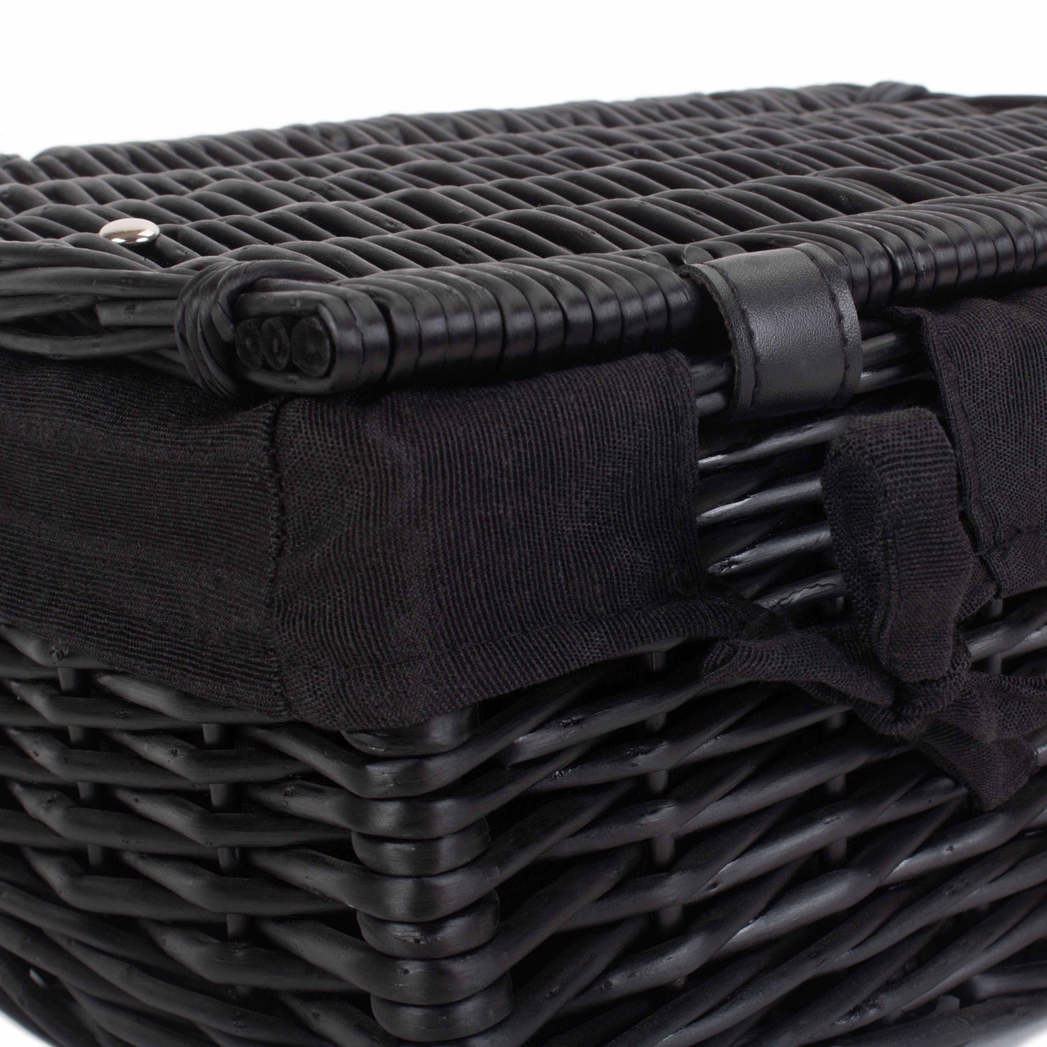 14 Inch Black Willow Hamper with Black Lining - REGN