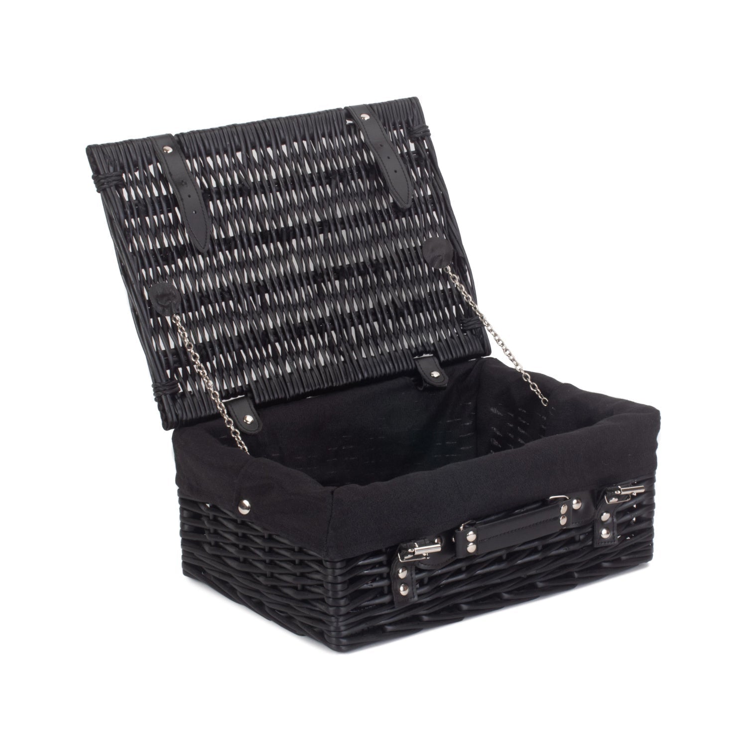 14 Inch Black Willow Hamper with Black Lining - REGN