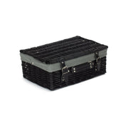 14 Inch Black Willow Hamper with Grey Sage Lining - REGN