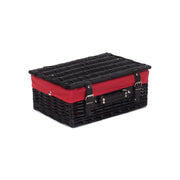 14 Inch Black Willow Hamper with Red Lining - REGN