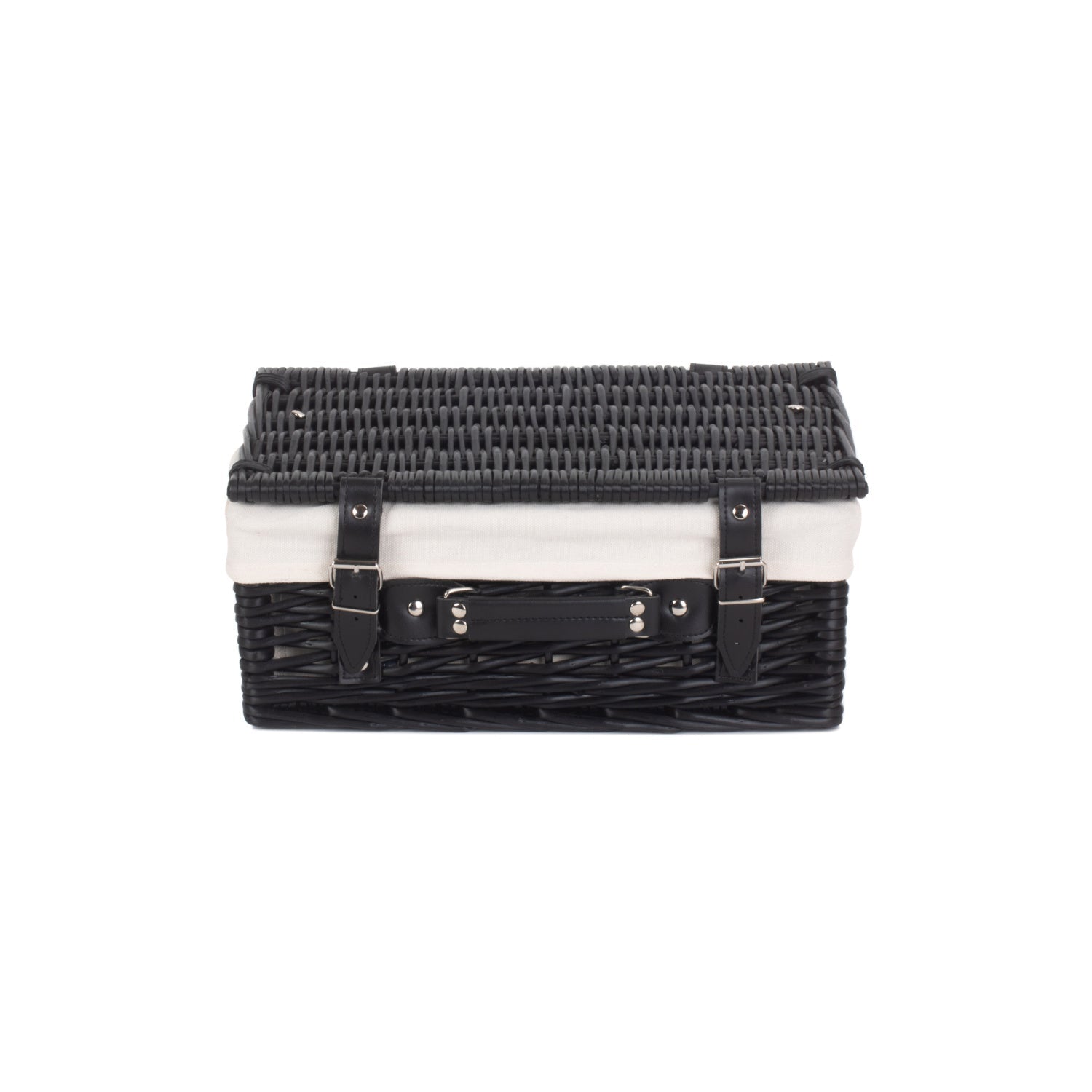 14 Inch Black Willow Hamper with White Lining - REGN