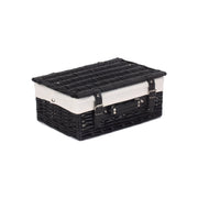 14 Inch Black Willow Hamper with White Lining - REGN