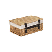 14 Inch Buff Willow Wicker Hamper with White Lining - REGN