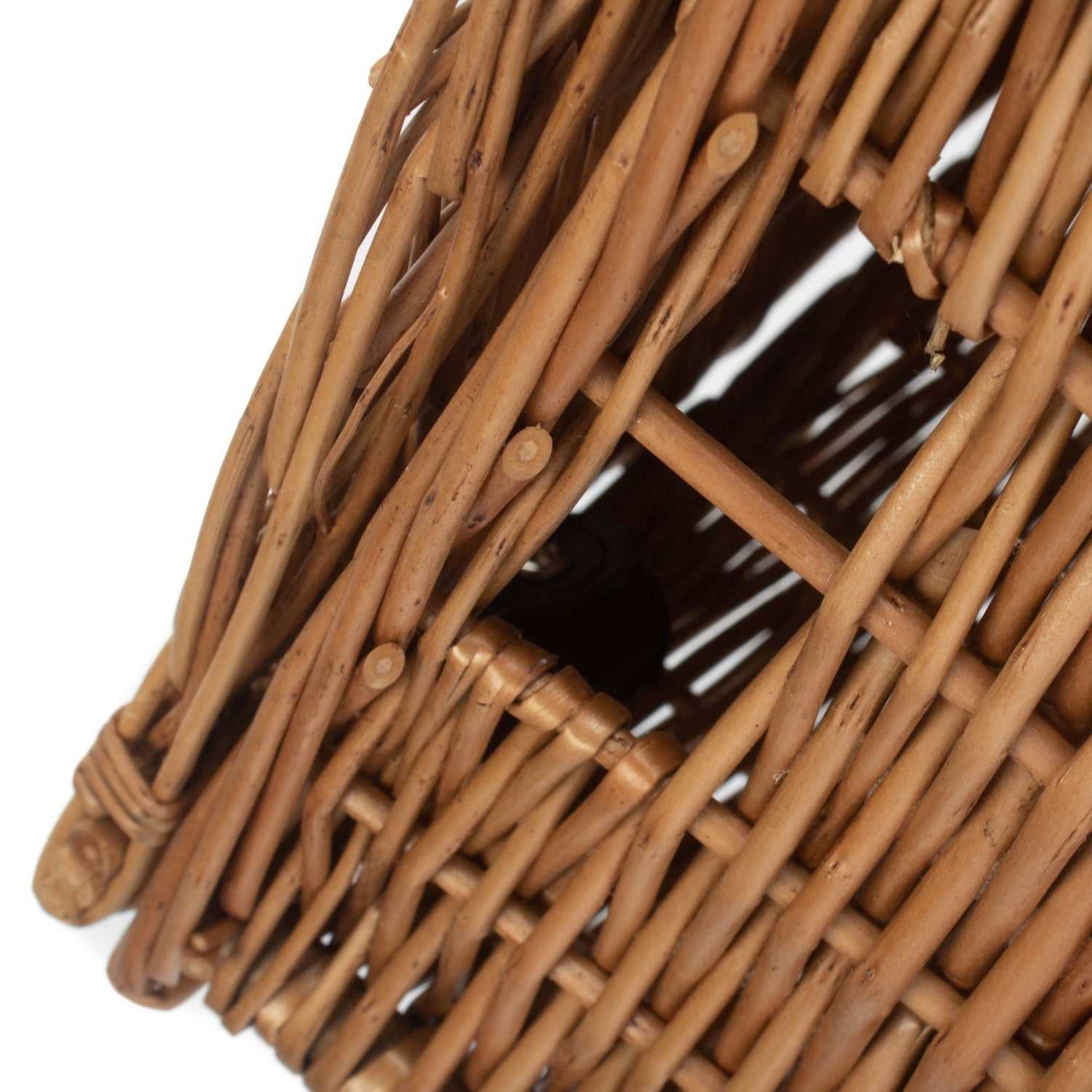 14 Inch Double Steamed Wicker Hamper Basket - Unlined - REGN