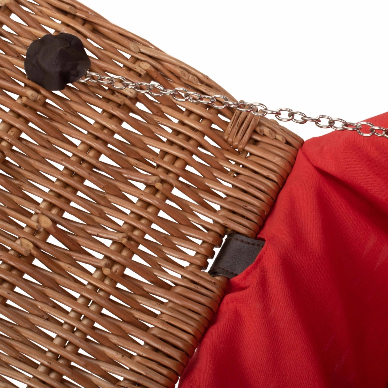 14 Inch Double Steamed Willow Hamper with Red Lining - REGN