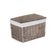 14 Inch Grey Wash Willow Storage Hamper - REGN