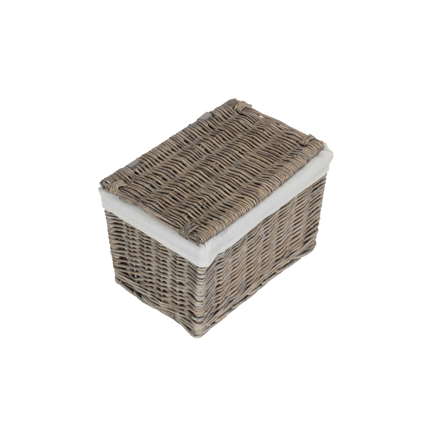 14 Inch Grey Wash Willow Storage Hamper - REGN