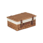 14 Inch Light Steamed Willow Hamper with White Lining - REGN