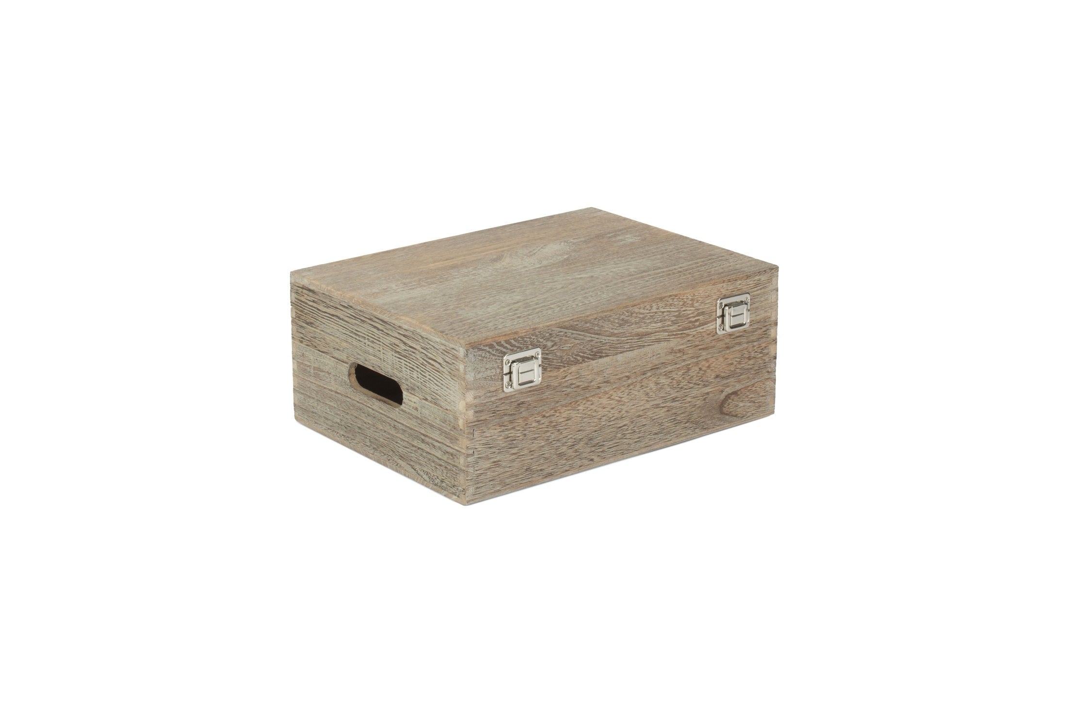 14 Inch Oak Effect Wooden Keepsake Box - REGN