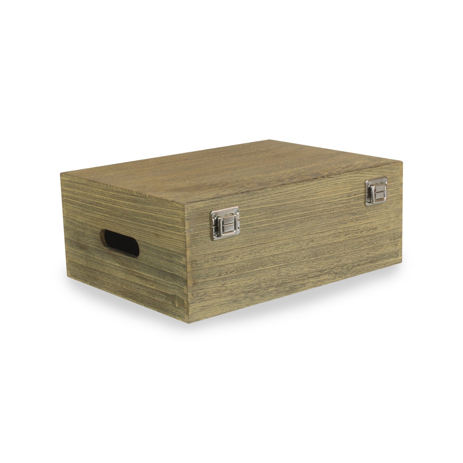 14 Inch Oak Effect Wooden Keepsake Box - REGN