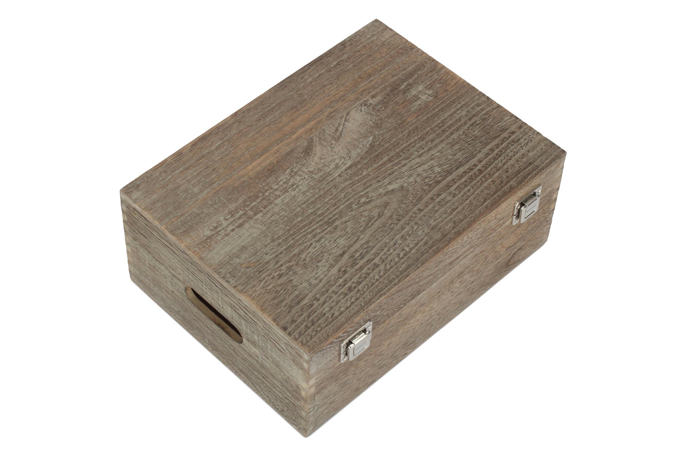 14 Inch Oak Effect Wooden Keepsake Box - REGN