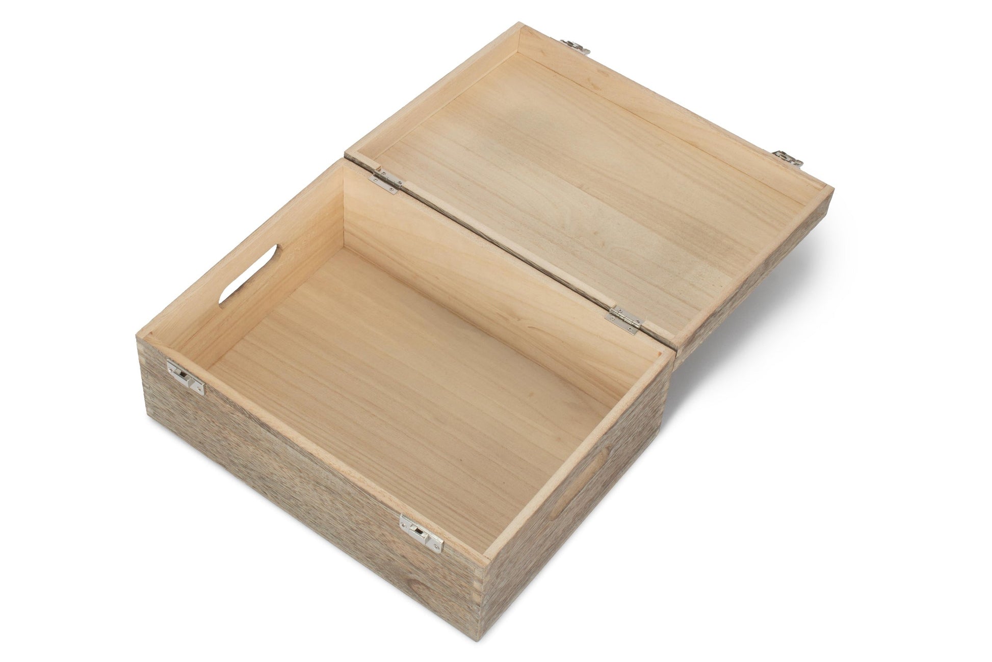 14 Inch Oak Effect Wooden Keepsake Box - REGN