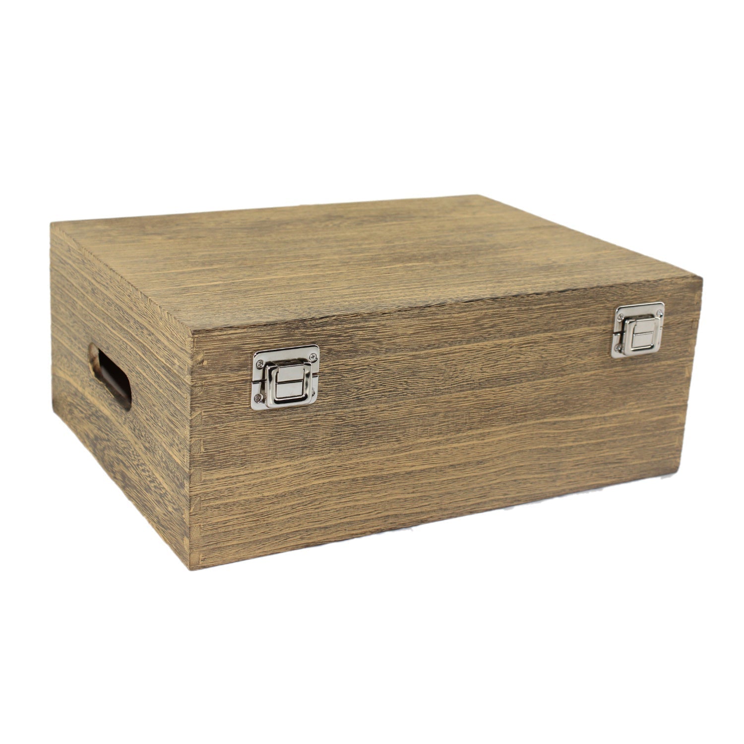 14 Inch Oak Effect Wooden Keepsake Box - REGN