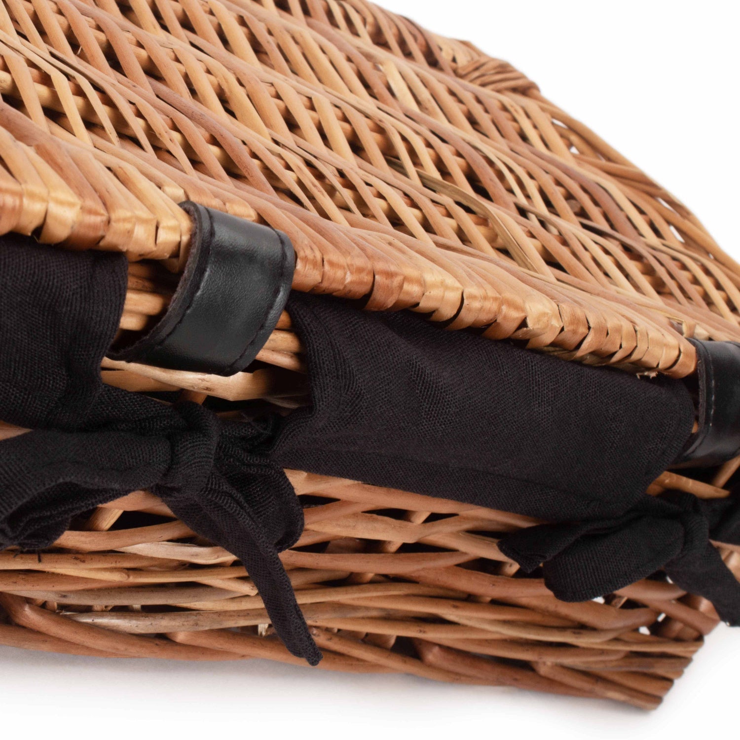 14 Inch Split Willow Hamper with Black Lining - REGN