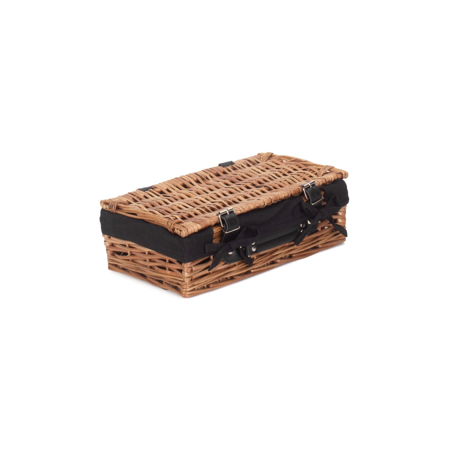 14 Inch Split Willow Hamper with Black Lining - REGN