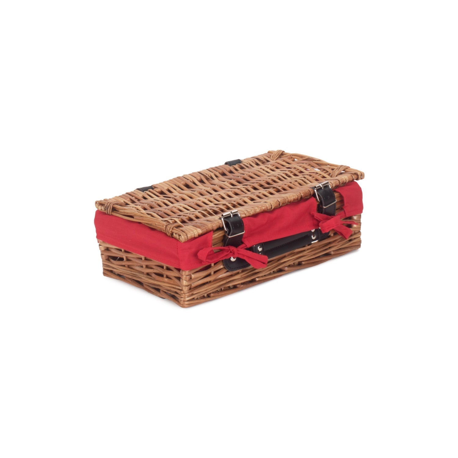 14 Inch Split Willow Hamper with Red Lining - REGN