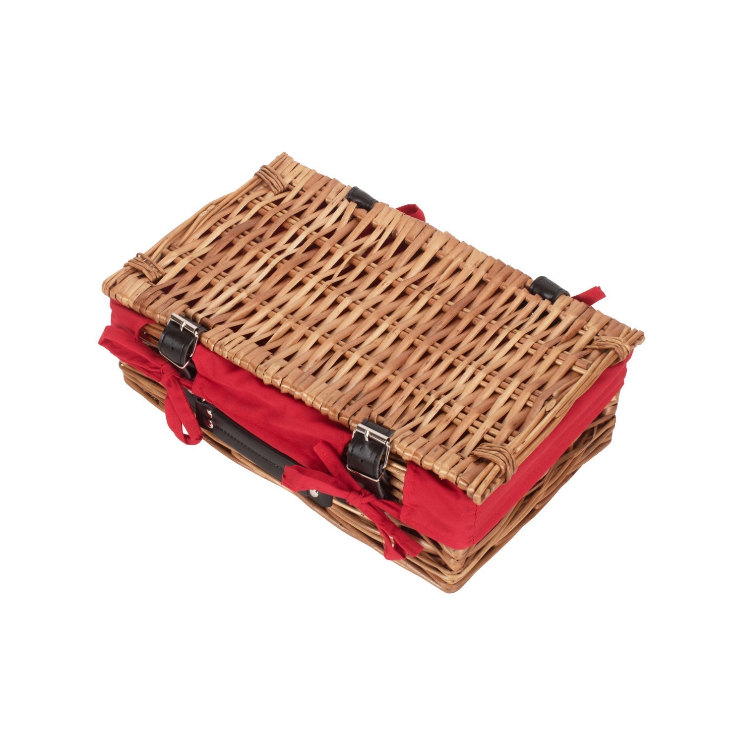 14 Inch Split Willow Hamper with Red Lining - REGN