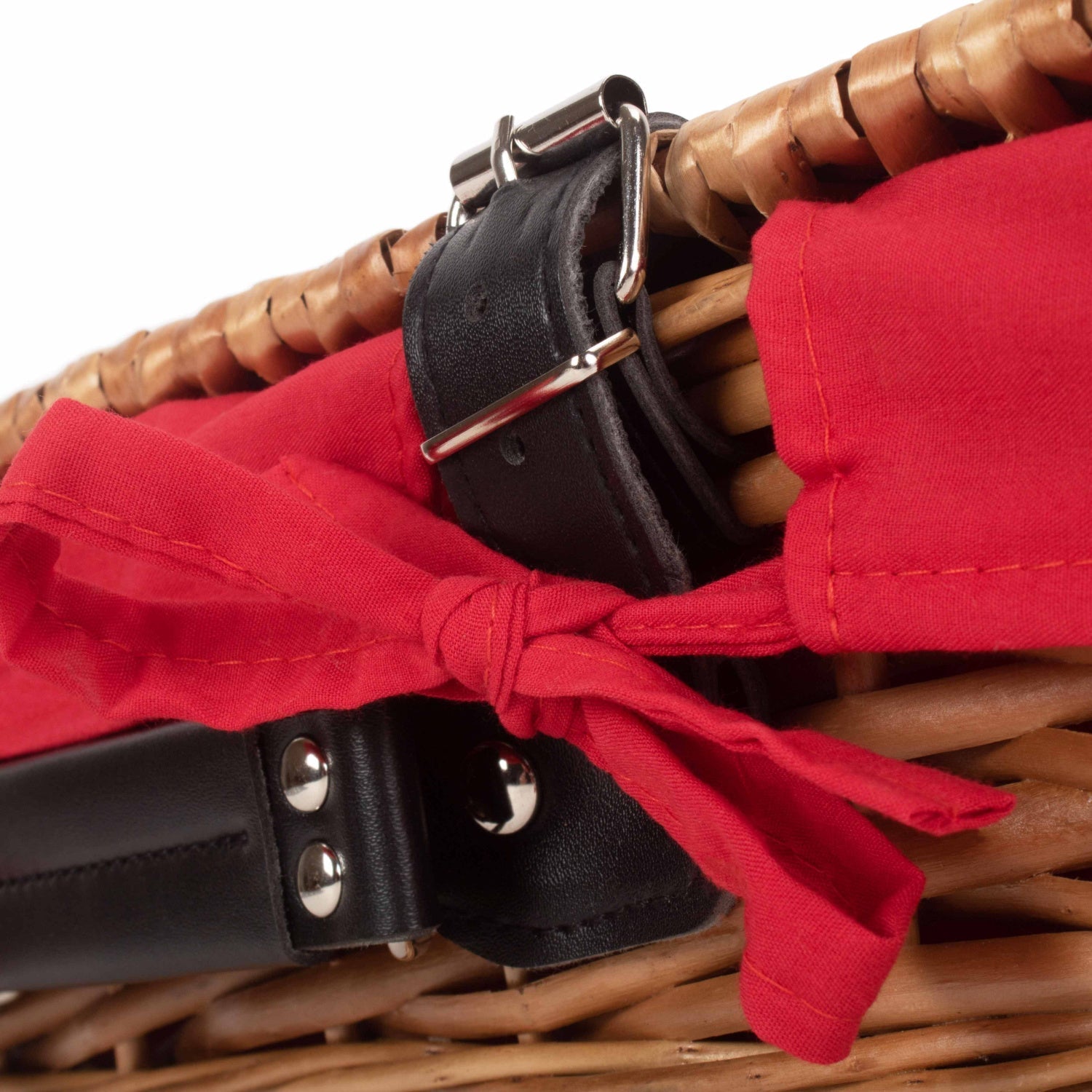 14 Inch Split Willow Hamper with Red Lining - REGN