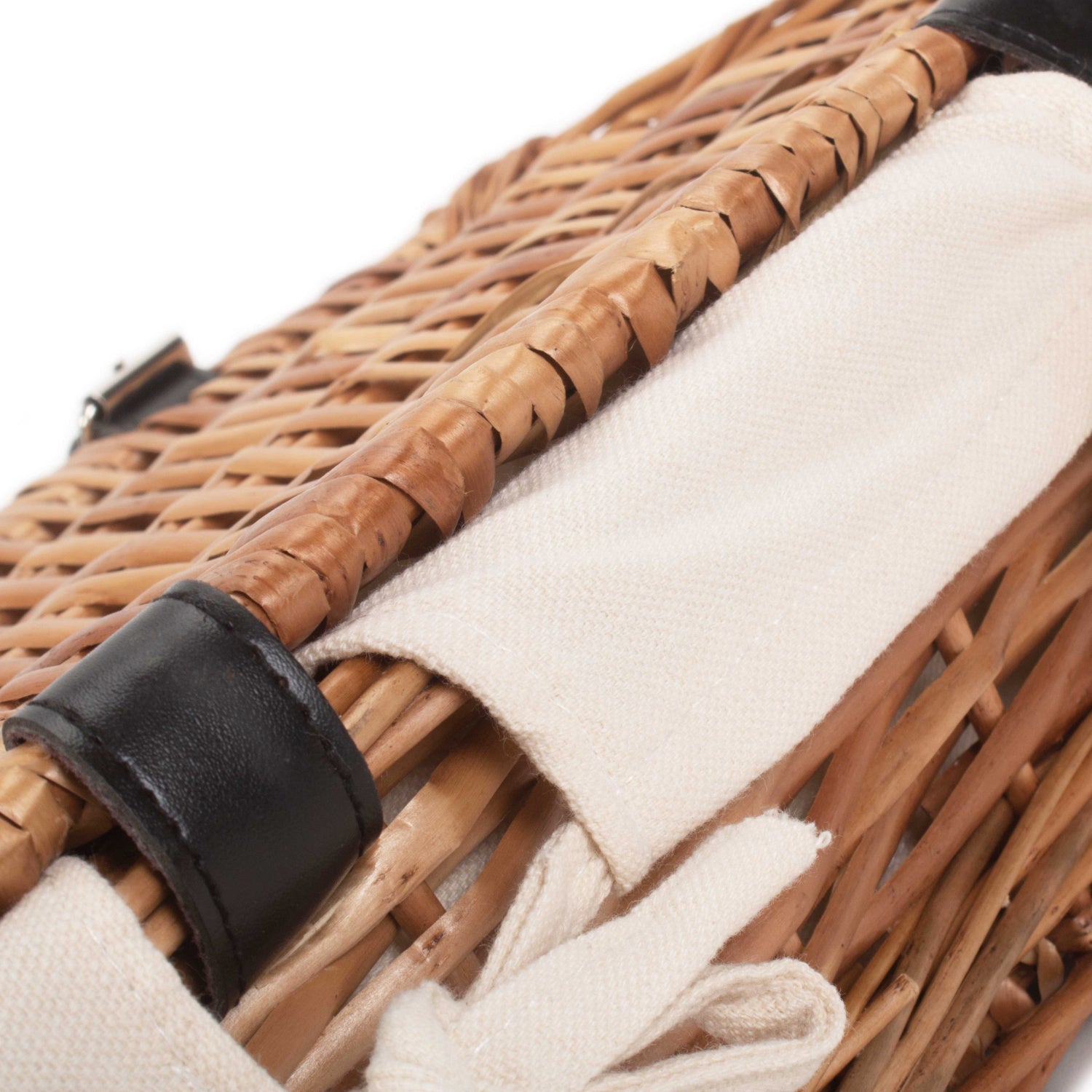 14 Inch Split Willow Hamper with White Lining - REGN