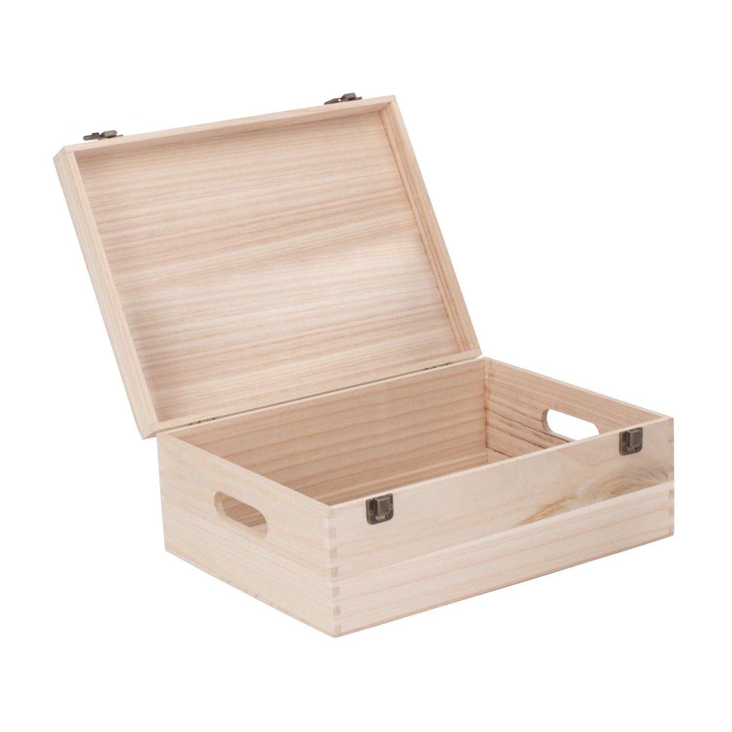 14 Inch Unvarnished Wooden Keepsake Box - REGN