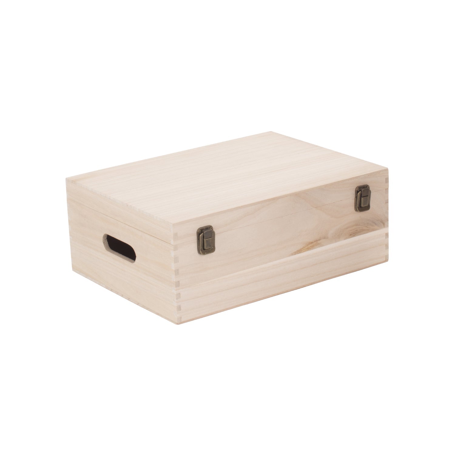 14 Inch Unvarnished Wooden Keepsake Box - REGN