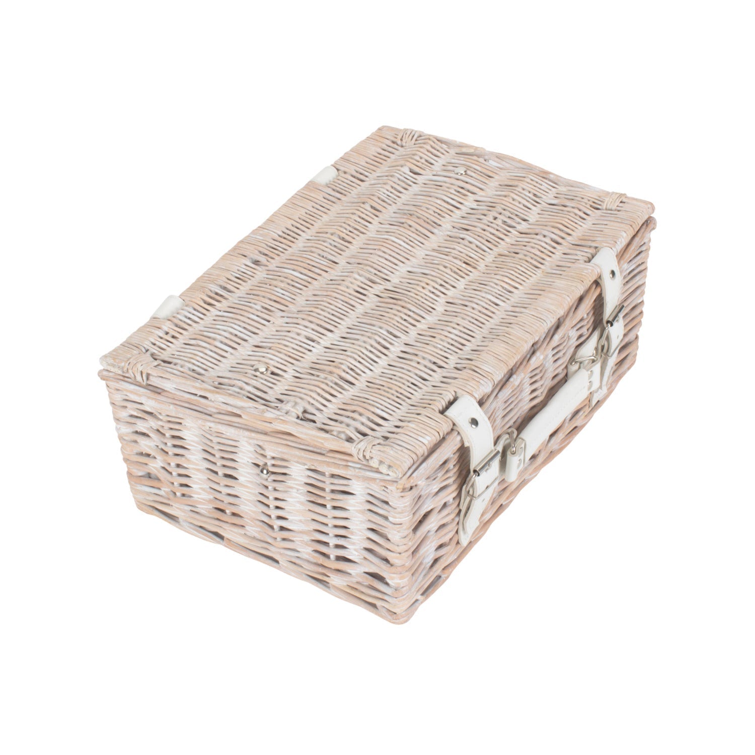 14 Inch White Wash Willow Hamper - REGN