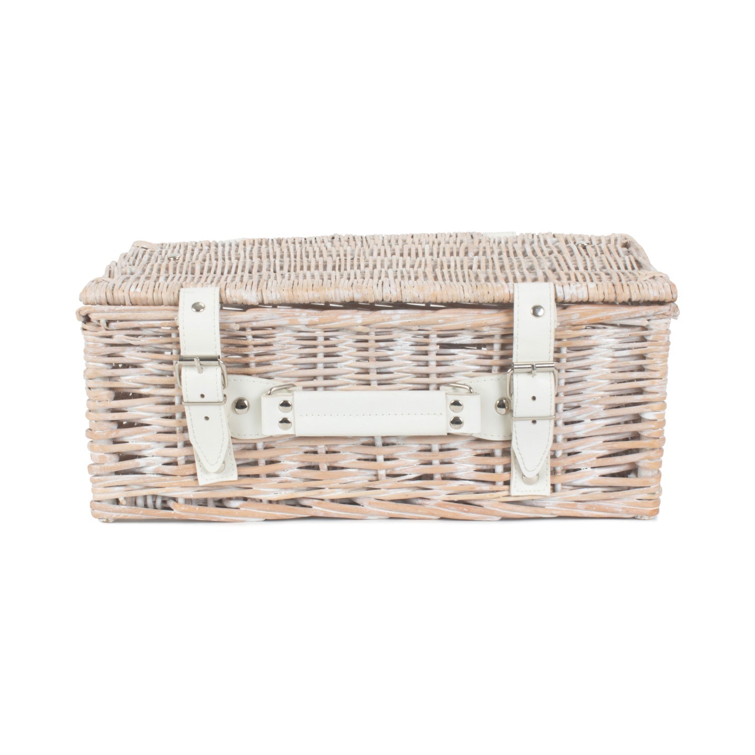 14 Inch White Wash Willow Hamper - REGN