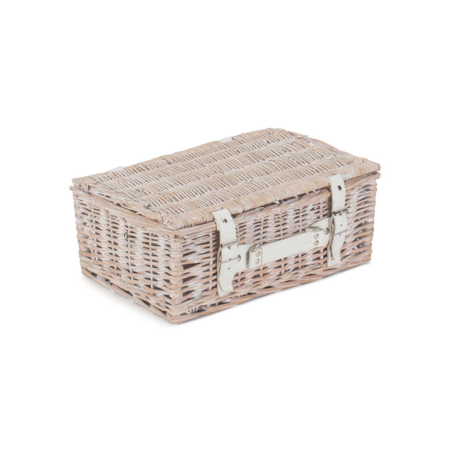 14 Inch White Wash Willow Hamper - REGN