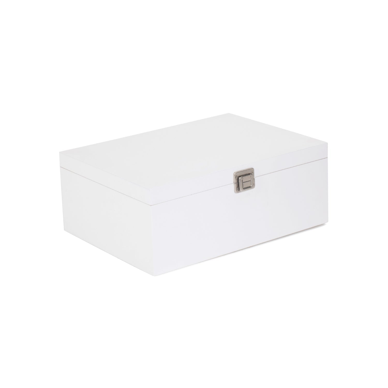 14 Inch White Wooden Keepsake Box - REGN