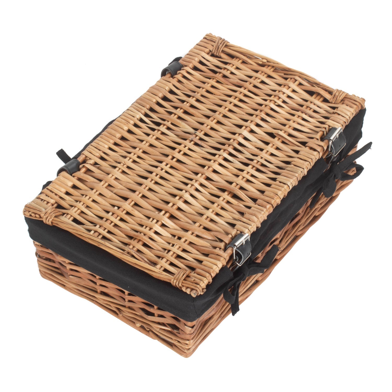 15 Inch Split Willow Hamper with Black Lining - REGN