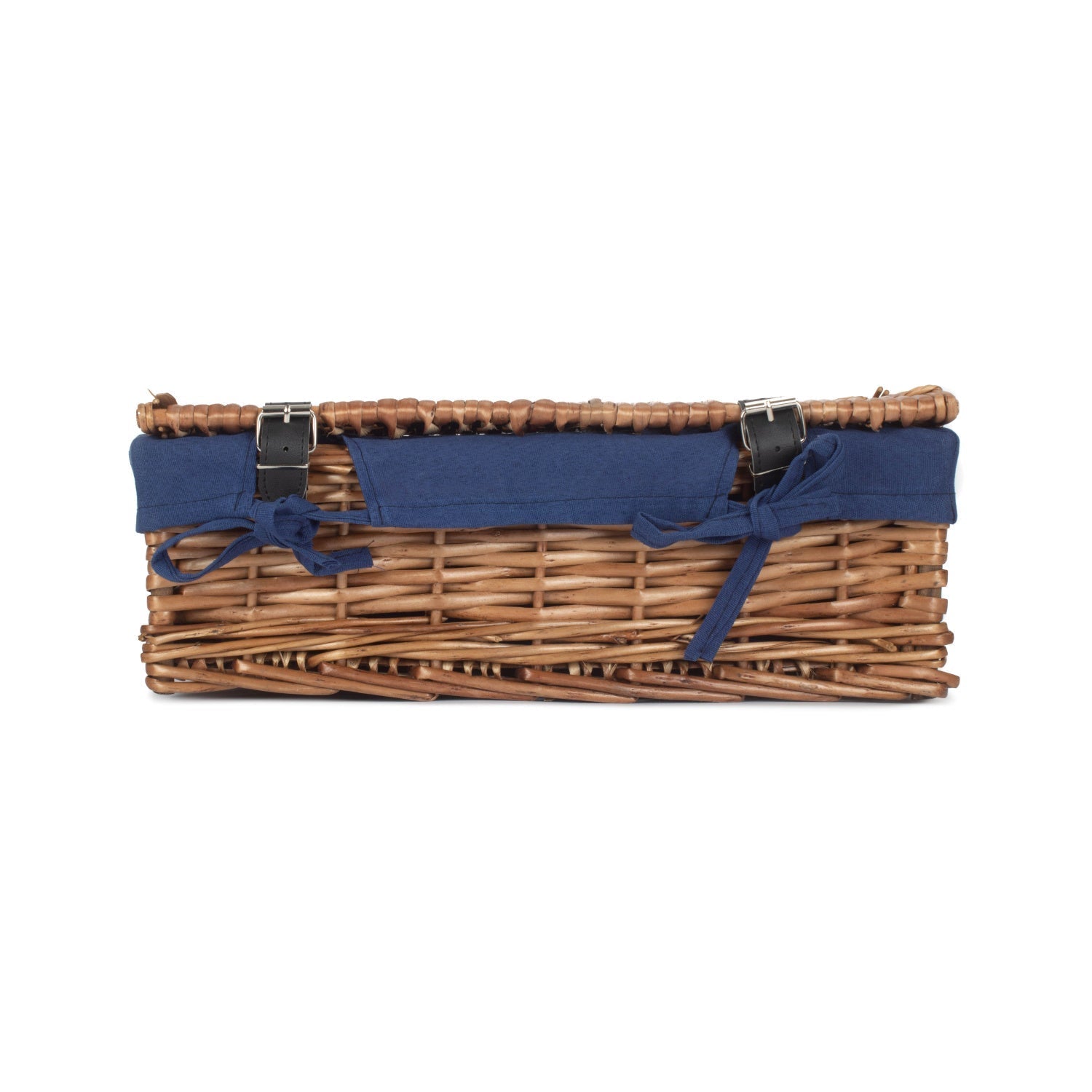 15 Inch Split Willow Hamper with Navy Blue Lining - REGN