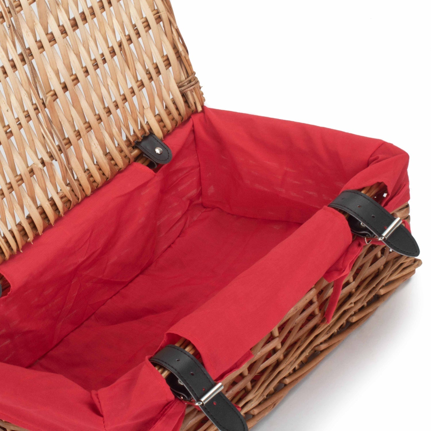 15 Inch Split Willow Hamper with Red Lining - REGN