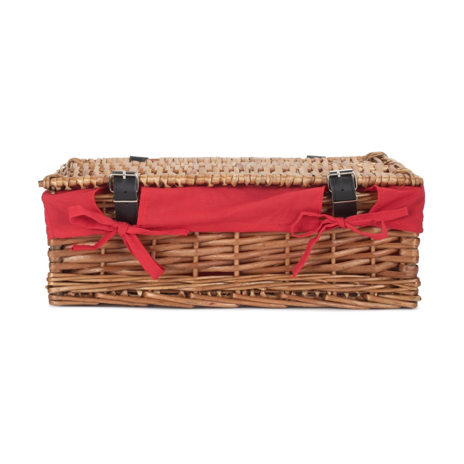 15 Inch Split Willow Hamper with Red Lining - REGN