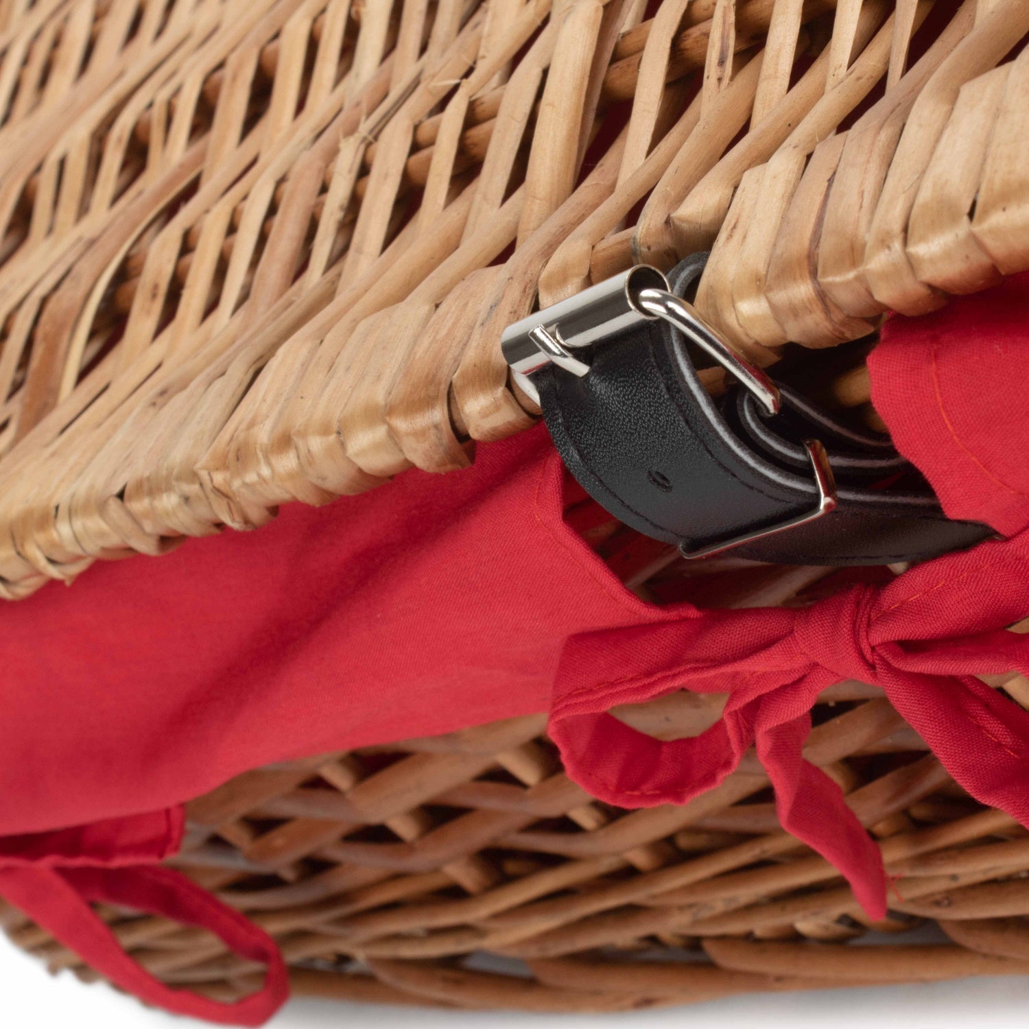 15 Inch Split Willow Hamper with Red Lining - REGN