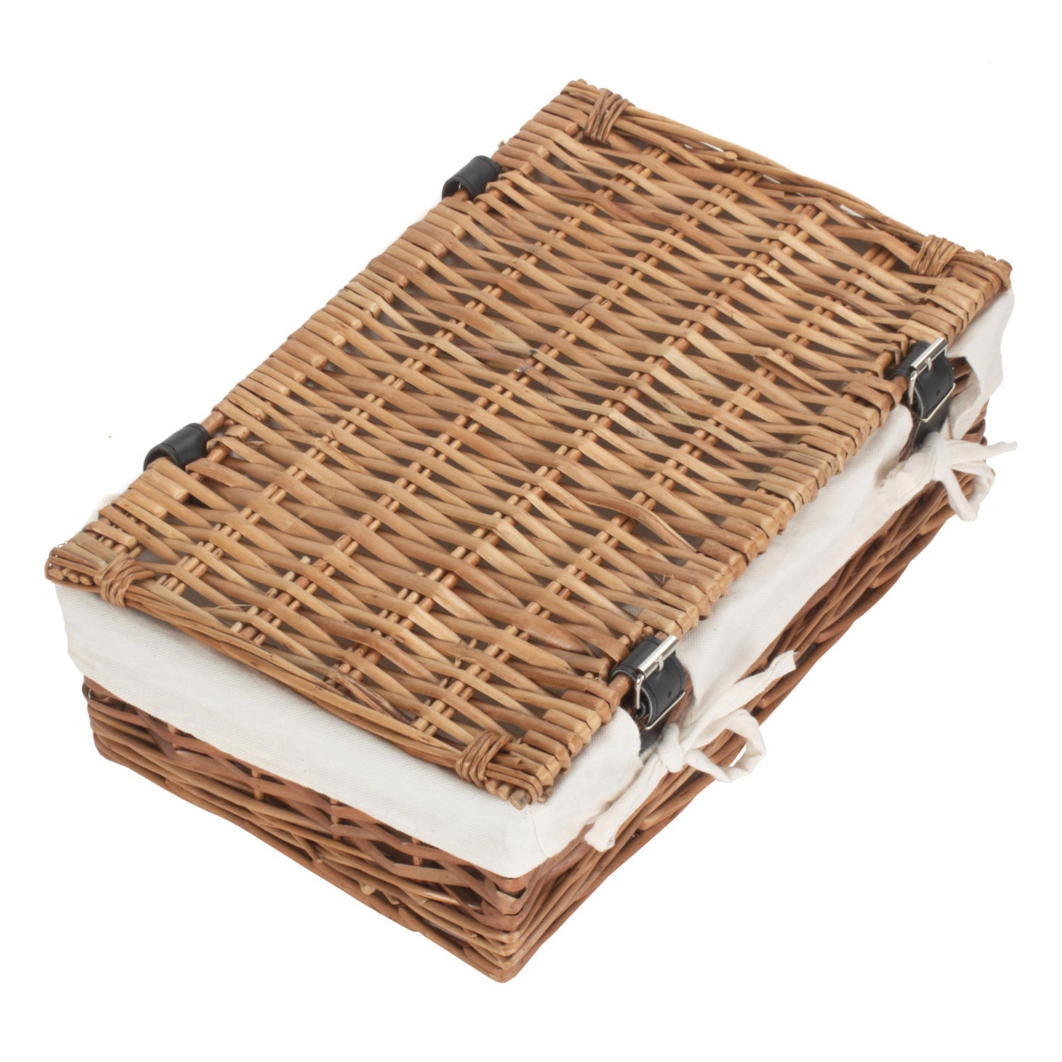 15 Inch Split Willow Hamper with White Lining - REGN