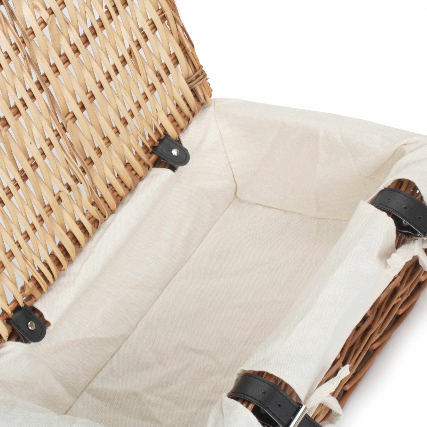 15 Inch Split Willow Hamper with White Lining - REGN