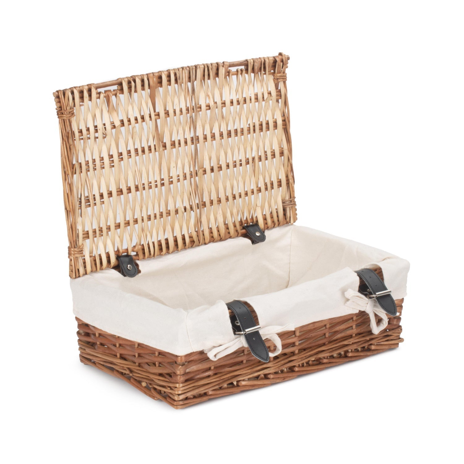 15 Inch Split Willow Hamper with White Lining - REGN