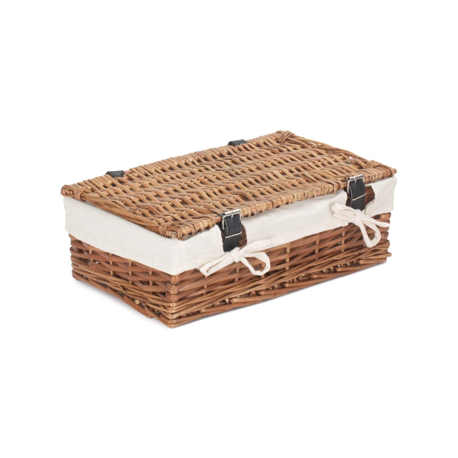15 Inch Split Willow Hamper with White Lining - REGN