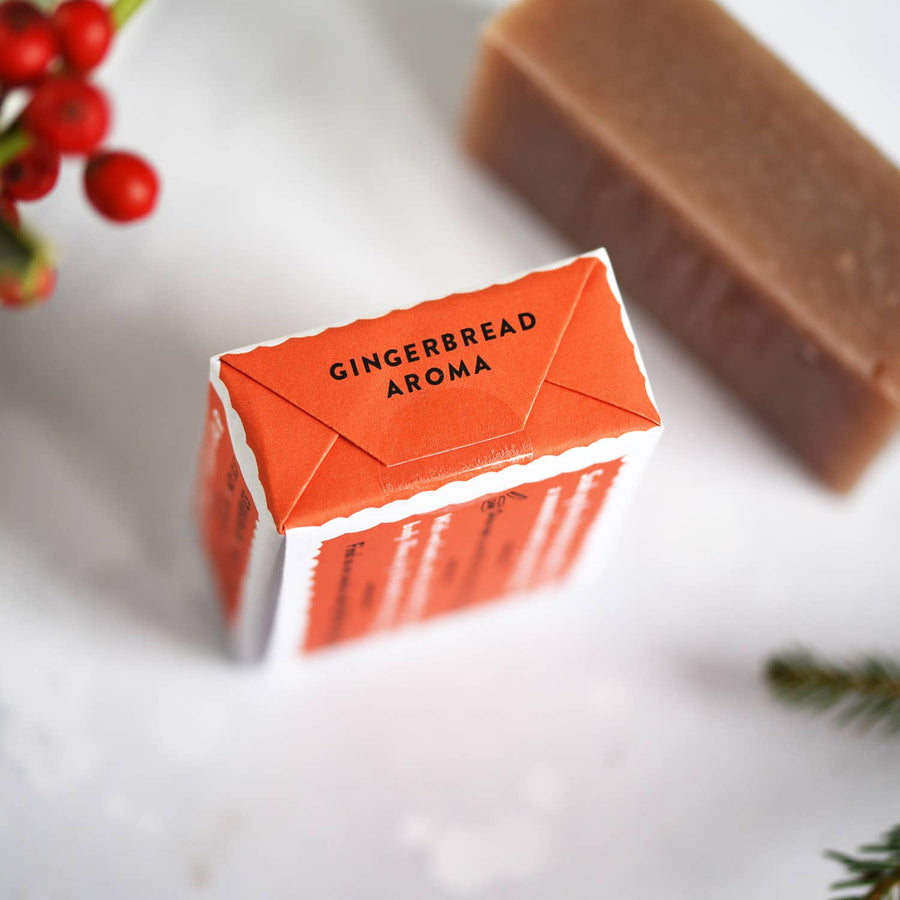 Natural Vegan Christmas Soap Bar – Cinnamon Gingerbread Scent