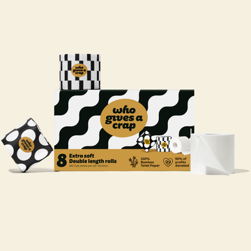 Extra Soft Bamboo Toilet Roll | Double Length 8 Pack