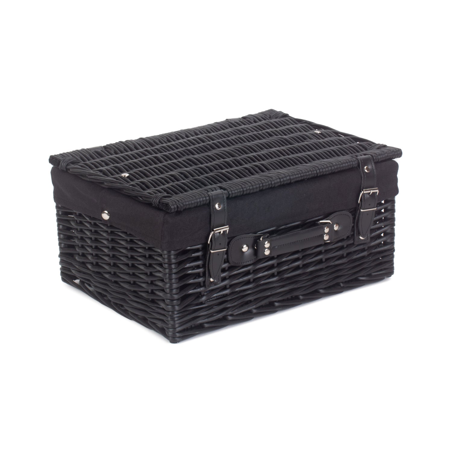 16 Inch Black Willow Hamper with Black Lining - REGN