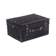 16 Inch Black Willow Hamper with Black Lining - REGN