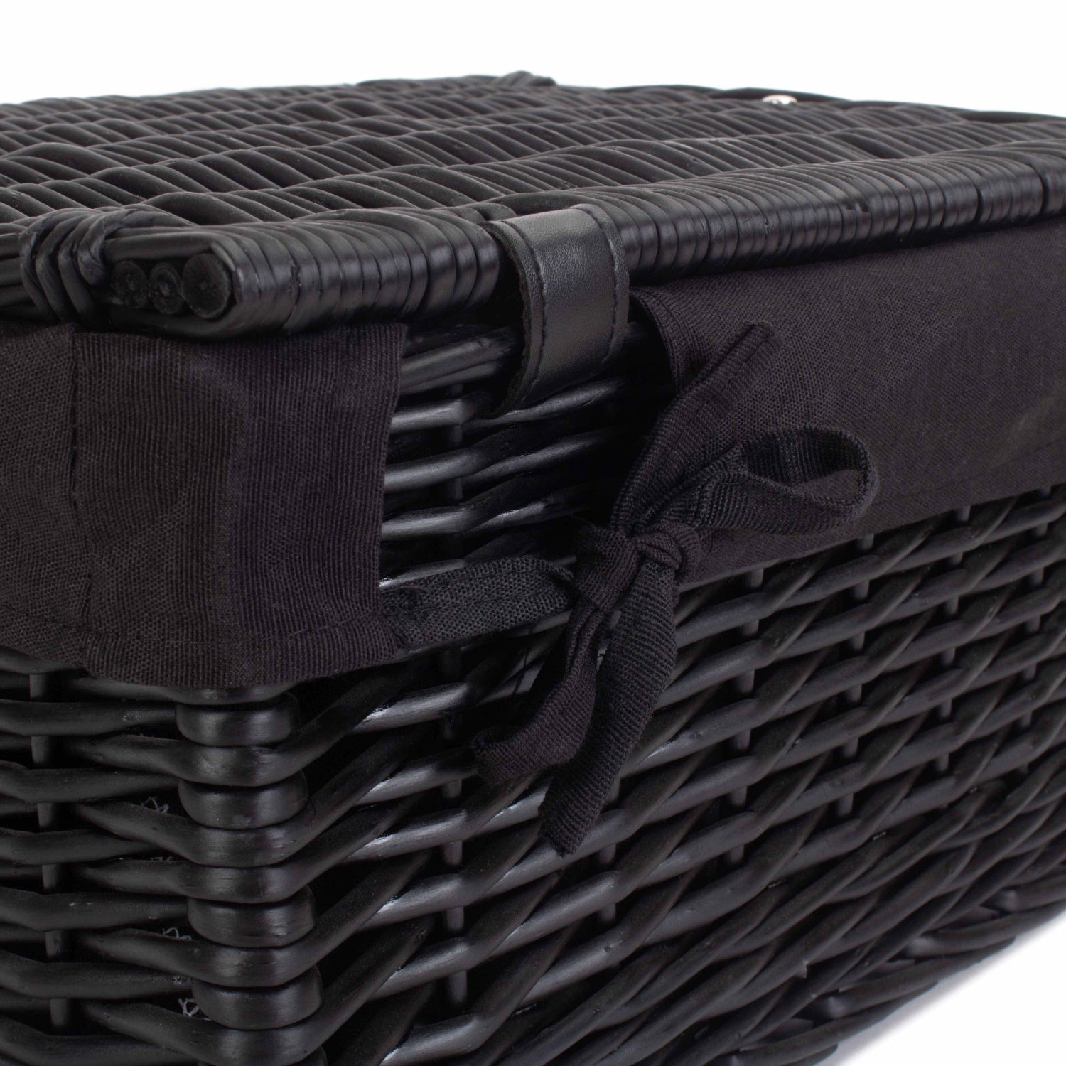 16 Inch Black Willow Hamper with Black Lining - REGN