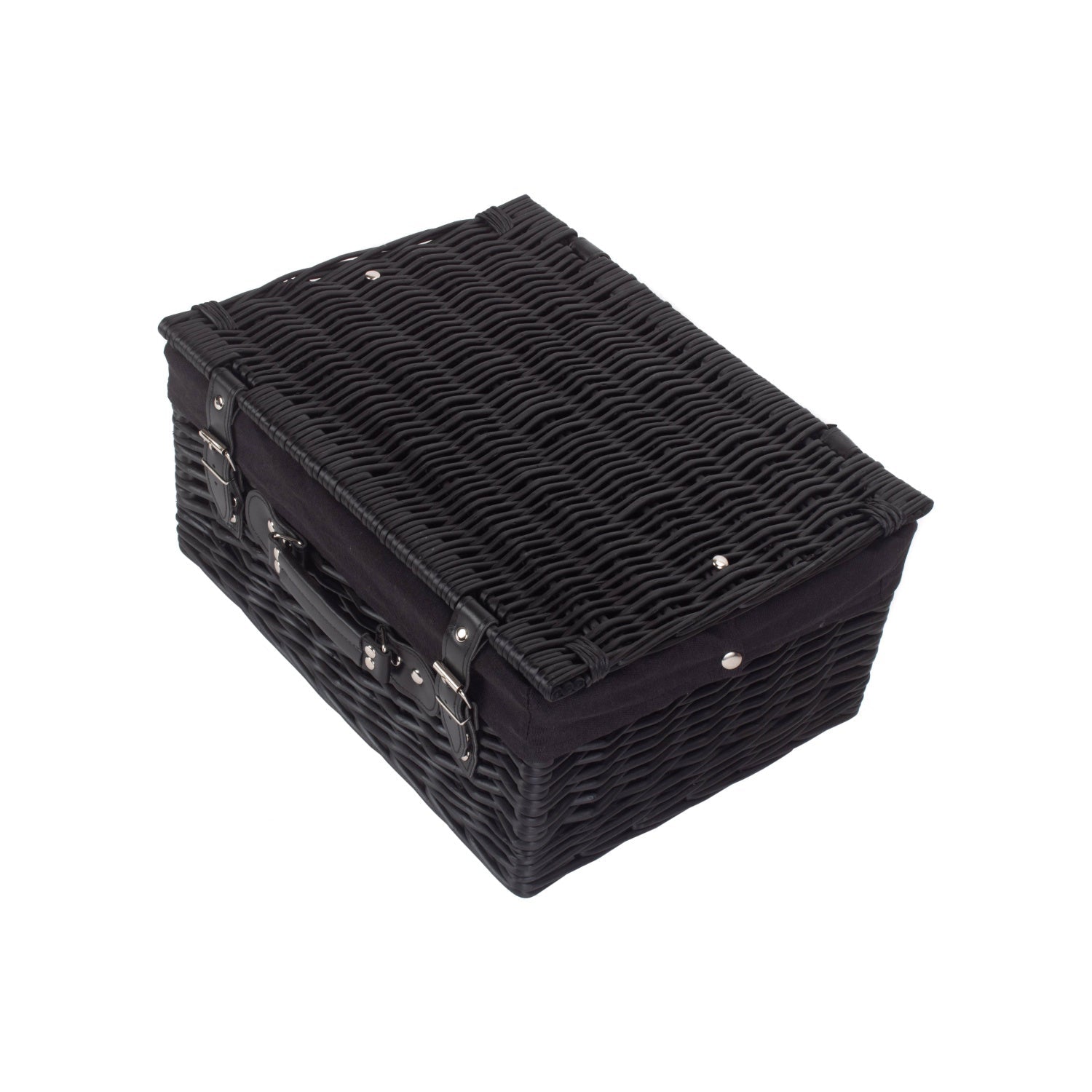 16 Inch Black Willow Hamper with Black Lining - REGN