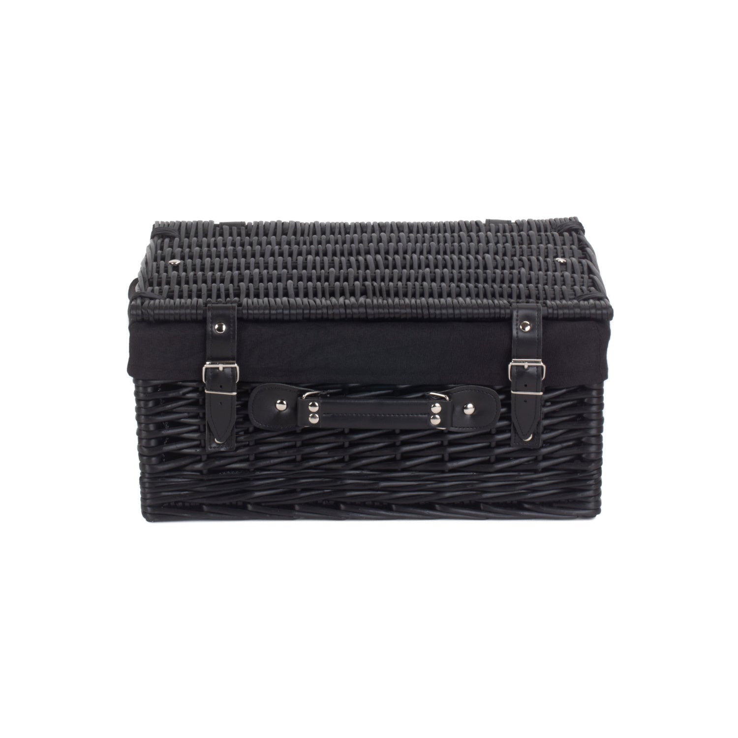 16 Inch Black Willow Hamper with Black Lining - REGN